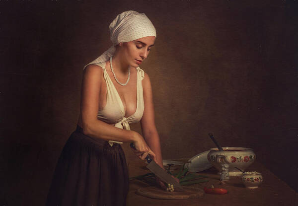 Portrait Poster featuring the photograph Kitchen #1 by Evgeny Loza