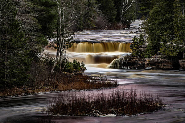 Michigan Poster featuring the photograph Lower Tahquamenon Falls #1 by William Christiansen