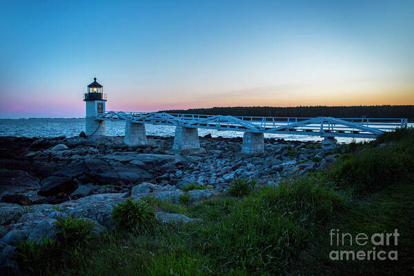 Lighthouse Poster featuring the photograph Marshall Point Lighthouse at Dusk #1 by Diane Diederich