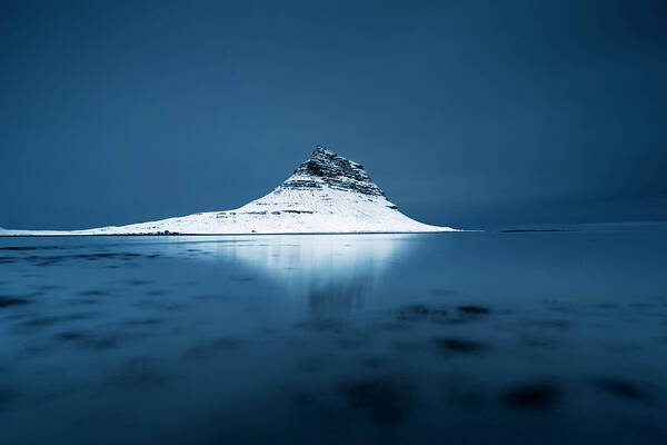 Estock Poster featuring the digital art Mountain & Bay, Iceland #1 by Vincenzo Mazza