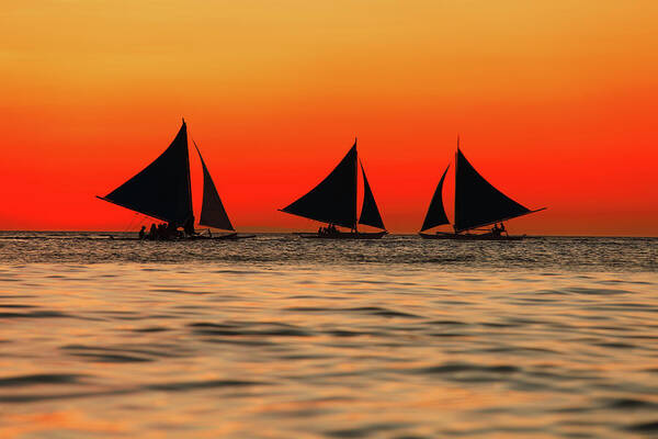 Scenics Poster featuring the photograph Sailing At Sunset #1 by Vuk8691