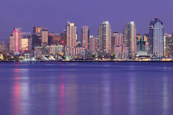 Downtown District Poster featuring the photograph San Diego Skyline #1 by S. Greg Panosian