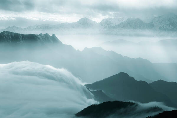 Chinese Culture Poster featuring the photograph Sea Of Clouds #1 by 4x-image