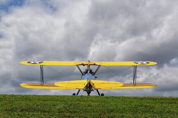 2019 Poster featuring the photograph Stearman on Grass II #1 by Chris Buff