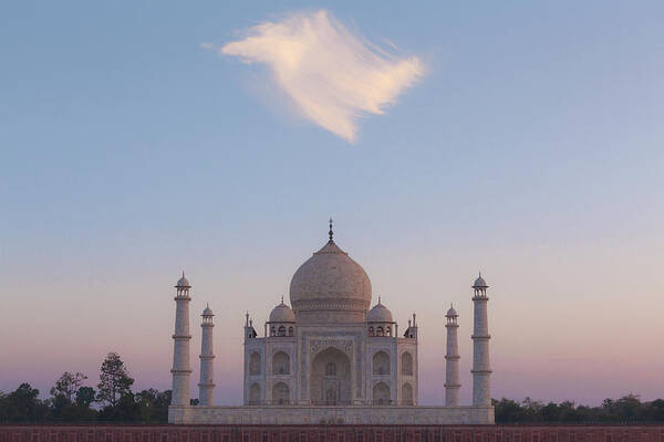 Architecture Poster featuring the photograph Taj Mahal At Sunset #2 by Maria Heyens