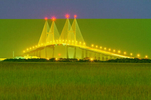 Tidal Area Poster featuring the photograph The Sidney Lanier Bridge 1 by Al Hann