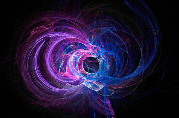 Fractal Universe Poster featuring the photograph Tight Spiral Fractal Art Purple #1 by Don Northup