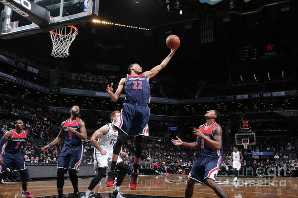 Otto Porter Jr Poster featuring the photograph Washington Wizards V Brooklyn Nets #1 by Nathaniel S. Butler
