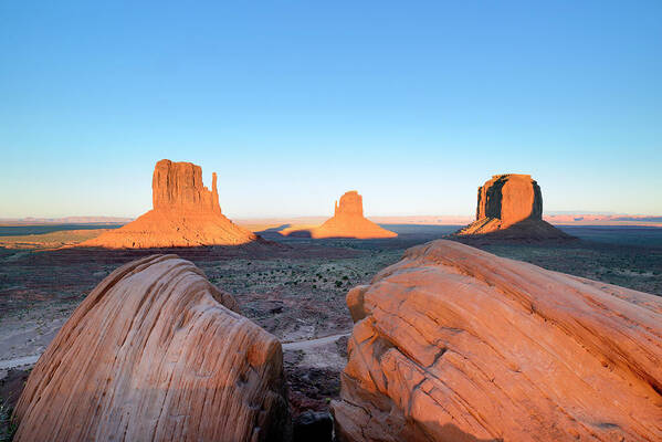 Estock Poster featuring the digital art Monument Valley, Arizona, Usa #10 by Francesco Carovillano