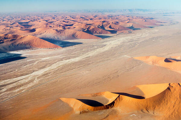 Desertabstract Poster featuring the photograph Sossusvlei From The Air #11 by Ben McRae