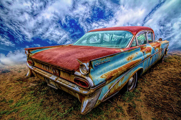 1959 Poster featuring the photograph 1959 Pontiac in HDR Detail by Debra and Dave Vanderlaan