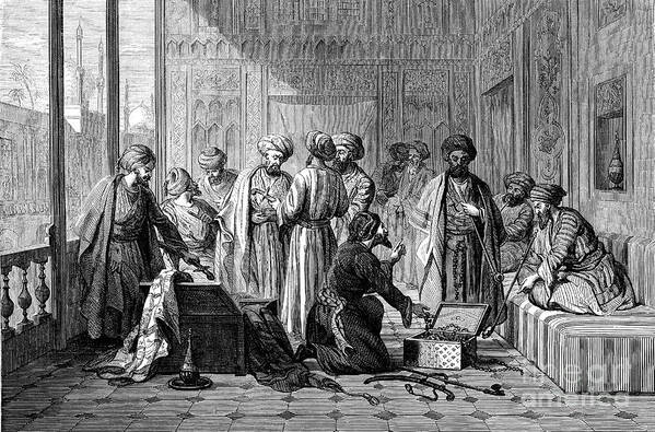 19th Century Poster featuring the photograph 19th Century Iraqi Merchants by Collection Abecasis/science Photo Library