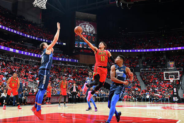 Luka Doncic Poster featuring the photograph Dallas Mavericks V Atlanta Hawks #2 by Scott Cunningham