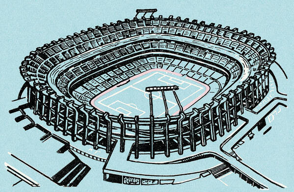 Arena Poster featuring the drawing Stadium #2 by CSA Images