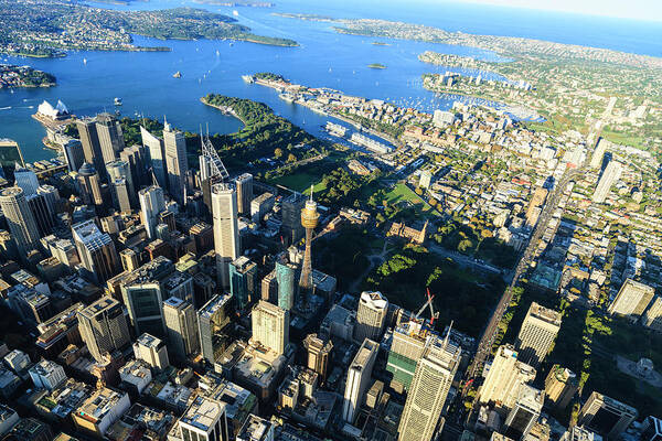 Shadow Poster featuring the photograph Sydney Downtown - Aerial View #2 by Btrenkel