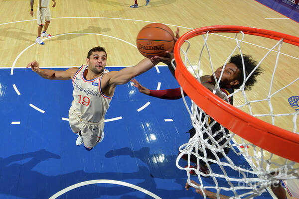 Raul Neto Poster featuring the photograph Cleveland Cavaliers V Philadelphia 76ers #3 by Jesse D. Garrabrant