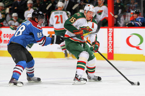 National Hockey League Poster featuring the photograph Minnesota Wild V Colorado Avalanche #3 by Doug Pensinger