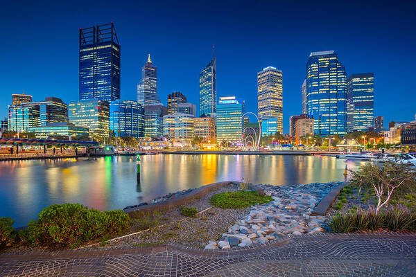 Landscape Poster featuring the photograph Perth. Cityscape Image Of Perth #3 by Rudi1976