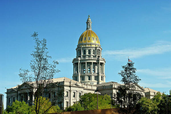 Estock Poster featuring the digital art State Capitol Building In Denver #3 by T.p.