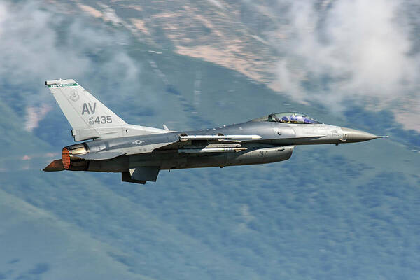 Italy Poster featuring the photograph U.s. Air Force F-16cm Fighting Falcon #3 by Daniele Faccioli