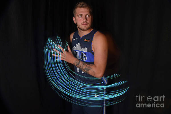 Luka Doncic Poster featuring the photograph 2018 Nba Rookie Photo Shoot #36 by Brian Babineau