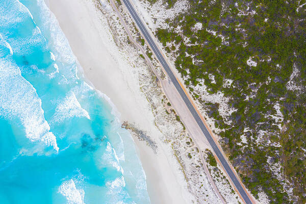 Landscape Poster featuring the photograph Aerial View Of Great Ocean Road #4 by Prasit Rodphan