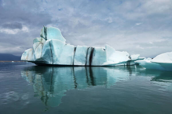 Scenics Poster featuring the photograph Icebergs On Glacial Lagoon #4 by Arctic-images