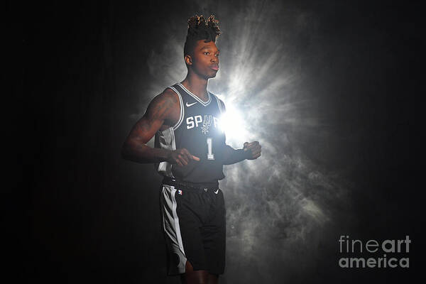 Lonnie Walker Poster featuring the photograph 2018 Nba Rookie Photo Shoot #45 by Jesse D. Garrabrant