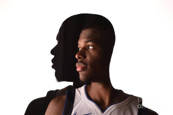 Dennis Smith Jr Poster featuring the photograph 2017 Nba Rookie Photo Shoot #49 by Brian Babineau