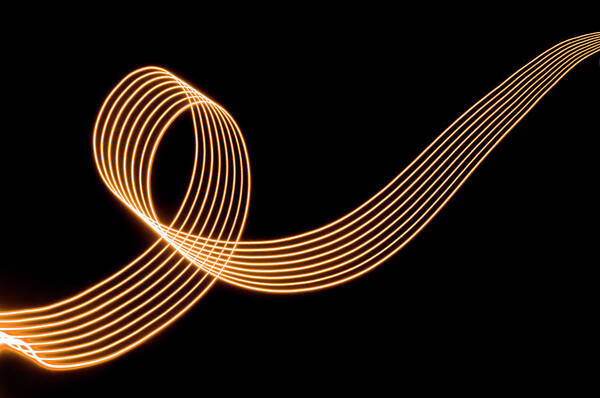 Internet Poster featuring the photograph Abstract Colored Light Trails With #5 by John Rensten