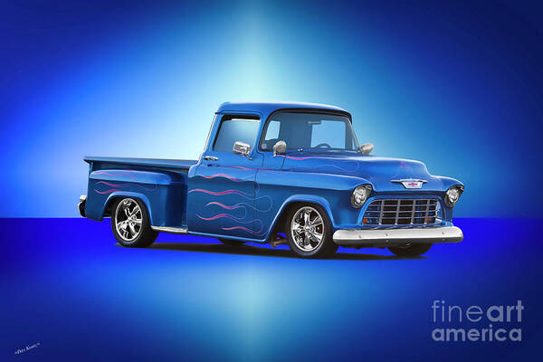 1956 Chevrolet 3100 Stepside Pickup Poster featuring the photograph 1956 Chevrolet 3100 Stepside Pickup #6 by Dave Koontz