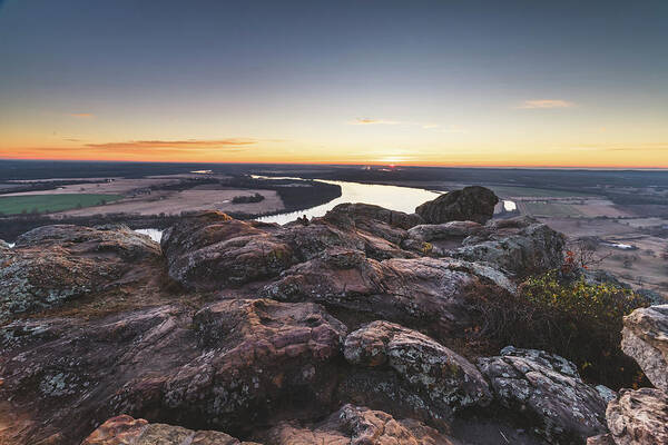 Petit Jean State Park Poster featuring the photograph Sunrise over the Arkansas River #9 by Mati Krimerman