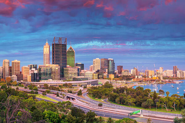 Landscape Poster featuring the photograph Perth. Cityscape Image Of Perth #9 by Rudi1976