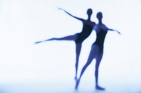Ballet Dancer Poster featuring the photograph A Silhouette Of Two Young Women by George Doyle