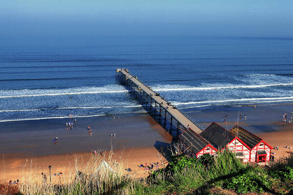 Saltburn By The Sea Poster featuring the photograph A Sunny Day At Saltburn by Jeff Townsend