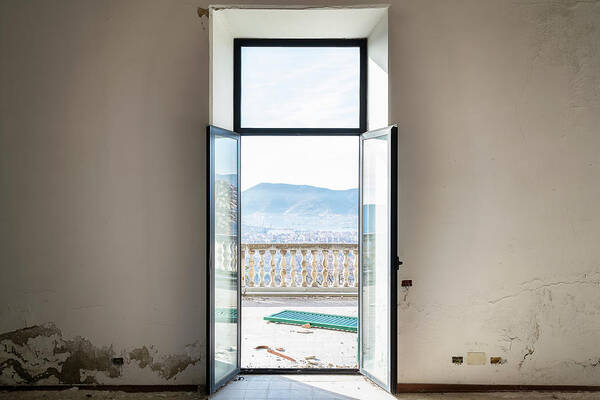 Urban Poster featuring the photograph Abandoned Villa with Beautiful View by Roman Robroek