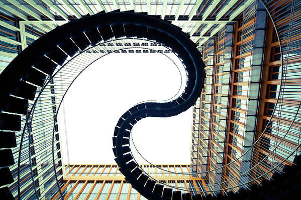 Curve Poster featuring the photograph Abstract Stairs by Lappes
