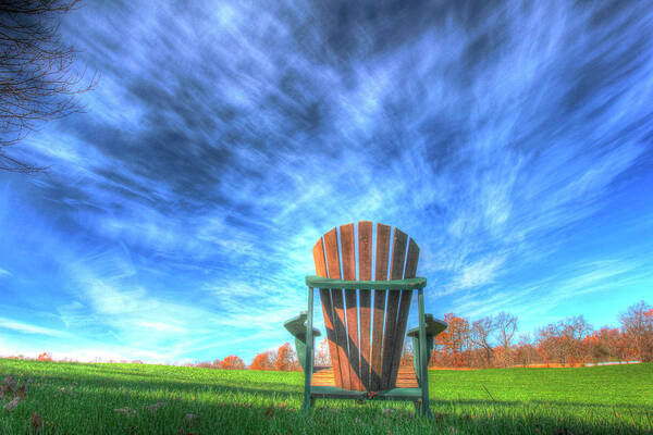 Adirondack Chair Poster featuring the photograph Adirondack Chair Horizontal by Robert Goldwitz