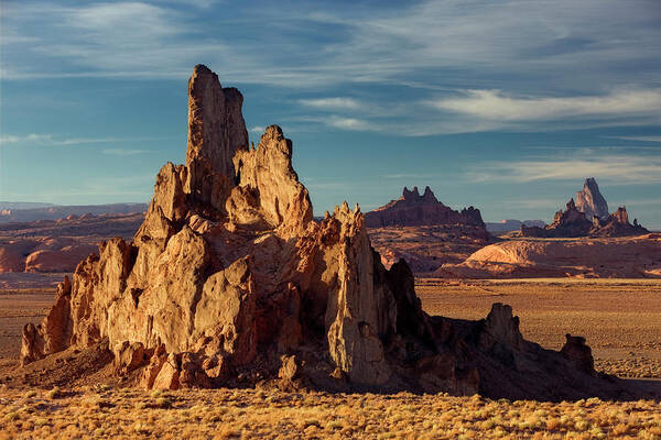 Sandstone Poster featuring the painting Agathia Peak Rock 12-10 5155 by Mike Jones Photo