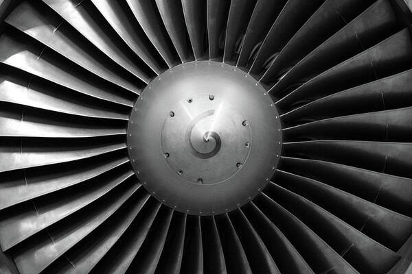 Engine Poster featuring the photograph Airliner Engine Fan by Kickers