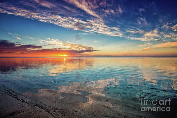 Aitutaki Poster featuring the photograph Aitutaki Sundown by Becqi Sherman