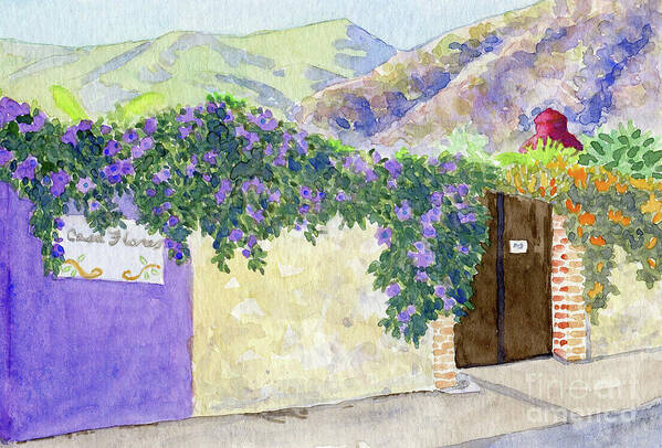 Ajijic Poster featuring the painting Ajijic Casa Flores by Anne Marie Brown