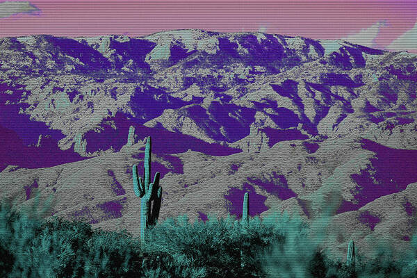 Mount Lemmon Poster featuring the digital art Alien Colors on Mount Lemmon by Chance Kafka
