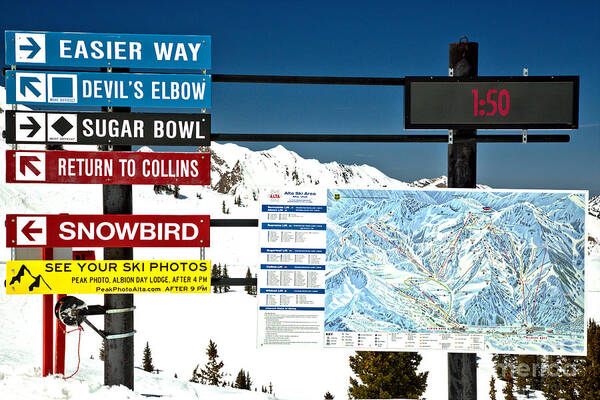 Alta Poster featuring the photograph Alta Snowbird Connection by Adam Jewell