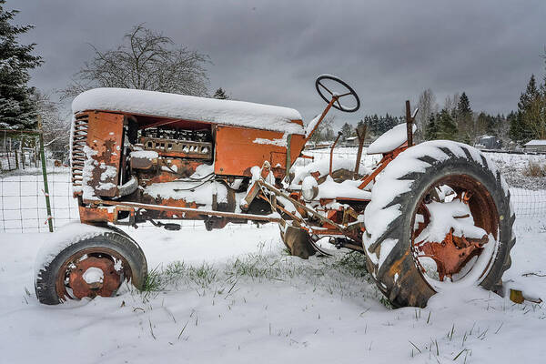 Tractor Poster featuring the photograph Antique Tractor by Jerry Cahill