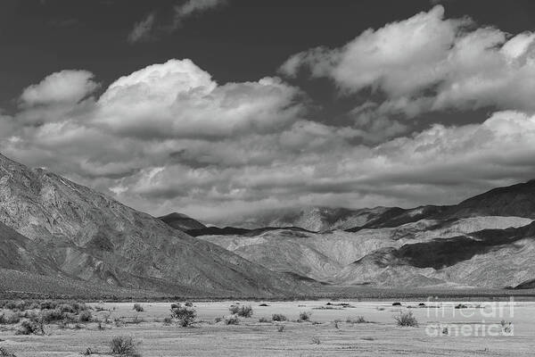Anza-borrego Poster featuring the photograph Anza Borrego Black and White by Jeff Hubbard