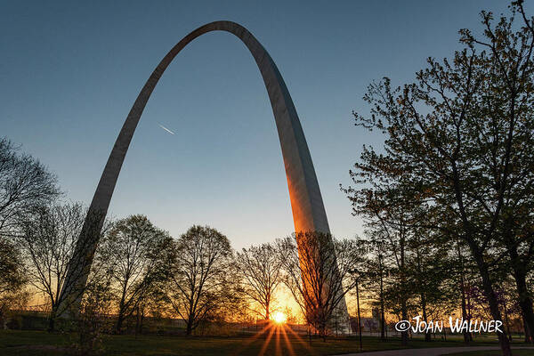 Arch Poster featuring the photograph Arch Morning Sunburst by Joan Wallner
