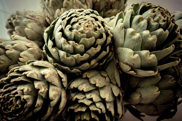 Large Group Of Objects Poster featuring the photograph Artichokes Bouquet by Eyes' Fun