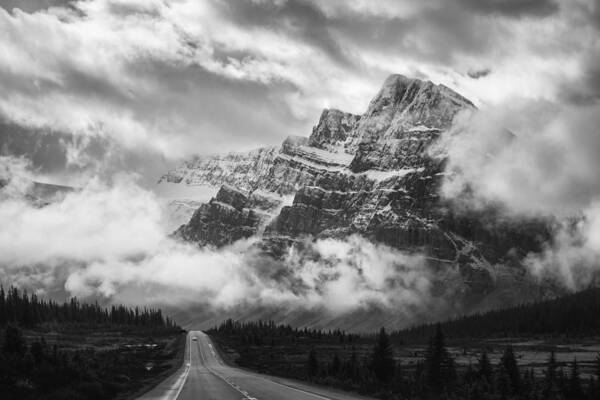 Blackandwhite Poster featuring the photograph Big Mountains, The Rockies by Cavan Images