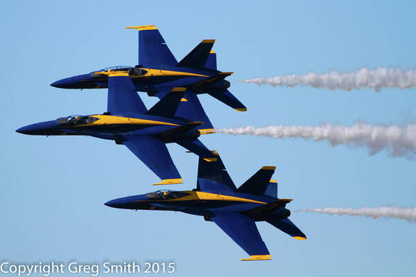 Blue Angels Nas Oceana Poster featuring the photograph Blue Angels NAS Oceana by Greg Smith